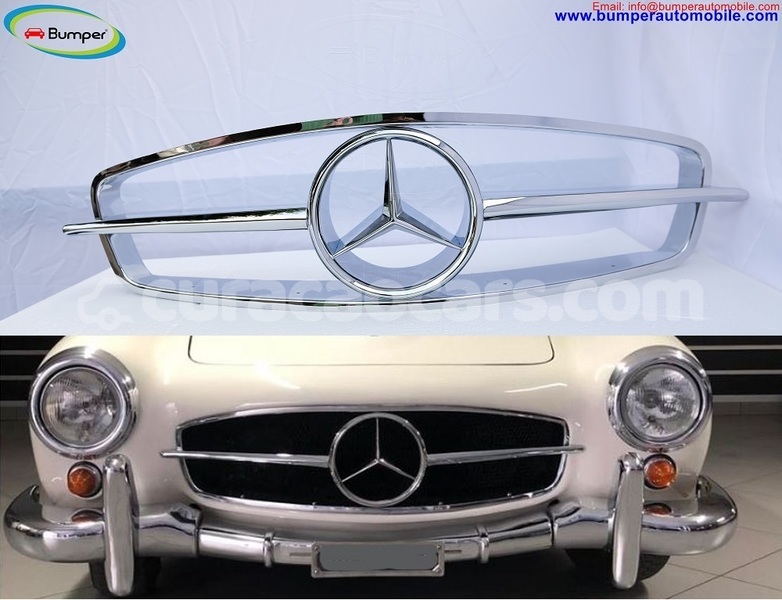 Big with watermark mercedes 190 sl roadster front grille 1955 1963 10