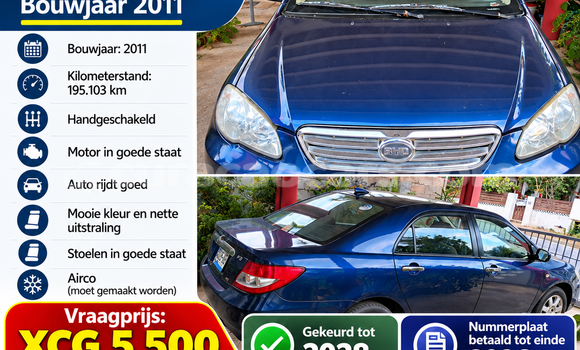 Buy Used BYD F3 Blue Car in Willemstad in Curacao